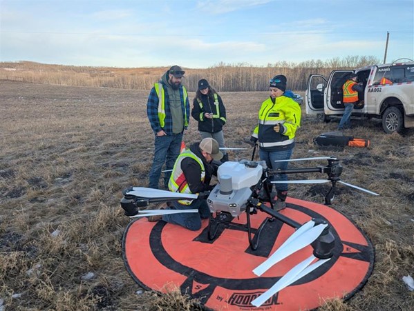 Drone-based vegetation management in Alberta – field operation