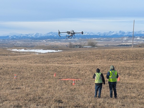 AERIUM drone performing vegetation control in sensitive ecosystem